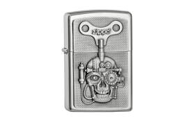 ZIPPO Feuerzeug Mechanically Skull Key Emblem - 2005136