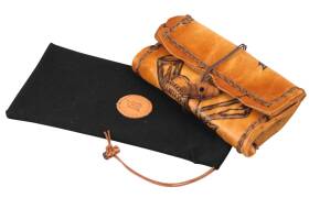 MR Drehertasche Leder braun antik Pyrografie...
