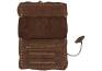 MR Drehertasche Leder dunkelbraun antik Pyrografie "Gitarre"