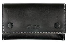 Passatore Tabakstellbeutel Leder schwarz Kautschukfutter,...