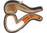 Block Meerschaum Pfeife Large gebogen glatt