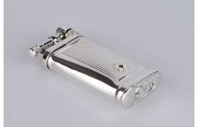 Sillems Old Boy Pfeifenfeuerzeug 925er Sterling Silber/Streifen