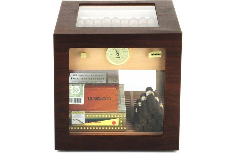 Adorini Humidor Cube Deluxe Walnuss - 100 Zigarren