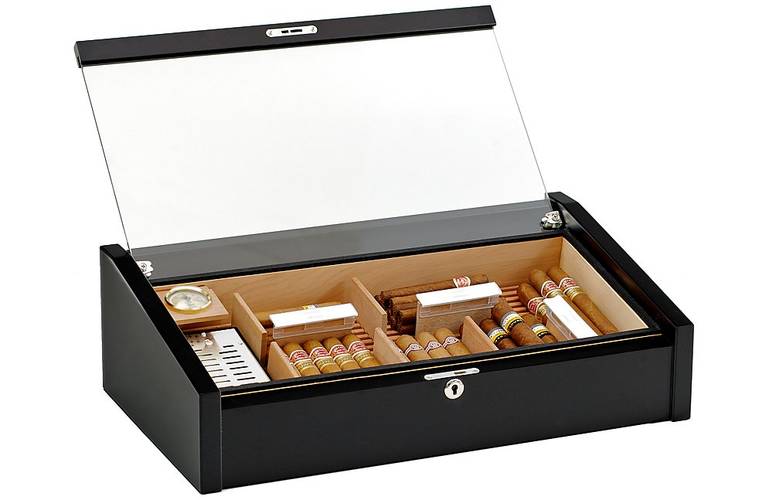 Adorini Humidor Vega schwarz Deluxe - 78 Zigarren