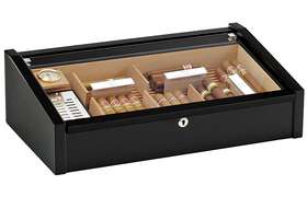 Adorini Humidor Vega schwarz Deluxe - 78 Zigarren