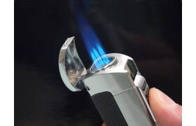 Passatore Feuerzeug schwarz 3er Jet mit Rundcutter