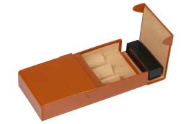 Credo Zigarrenetui Leder cognac handgearbeitet 3er