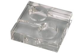 Zigarrenascher Kristallglas 2 Ablagen