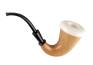 Sherlock XL aus Mahagoni mit Meerschaumeinsatz - 9mm Pfeife
