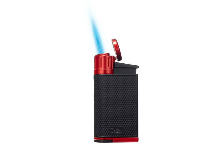 Colibri Feuerzeug Evo schwarz/rot Schrgflamme Laser