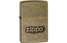ZIPPO Feuerzeug Messing Antik &quot;Logo Stamp&quot; -...