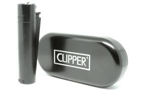Clipper Feuerzeug Metall schwarz matt