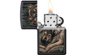 ZIPPO Feuerzeug Lisa Parker 2 Wolfes snuggling - 60004494