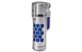 Bugatti Feuerzeug Mirage chrome satin / blue honeycomb