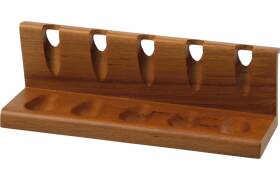 Pfeifenständer Teakholz matt für 5 Pfeifen
