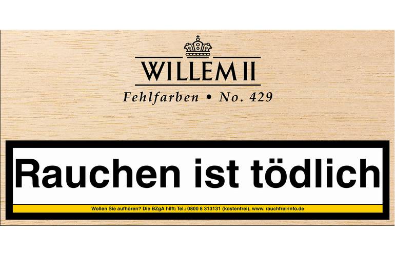 Willem II Fehlfarben No. 429 Sumatra Zigarillos 100er