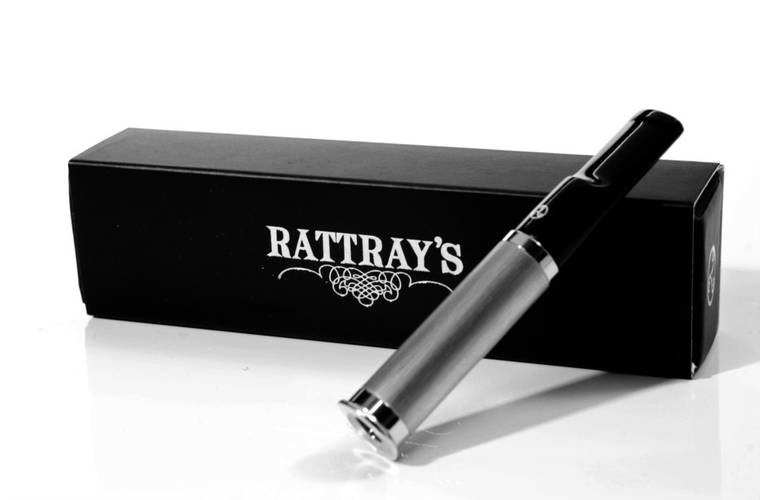 Rattrays Zigarettenspitze, Chrome Satin, Slim-Format, 6 mm, Zigarettenhalter