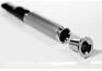 Rattrays Zigarettenspitze, Chrome Satin, Slim-Format, 6 mm, Zigarettenhalter