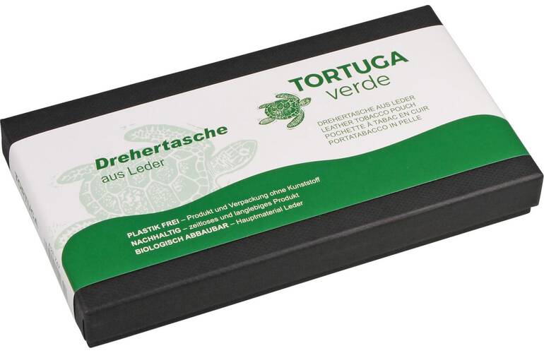Tortuga Verde Tabakbeutel Drehertasche Leder dunkelbraun