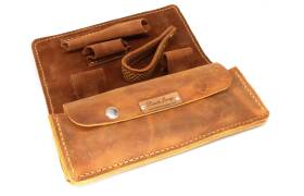 Smoky Ferghus Kombi Pfeifentasche Leder camel für 1...