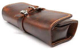 Smoky Kegan Pfeifentasche Leder brown crazy für 2 Pfeifen