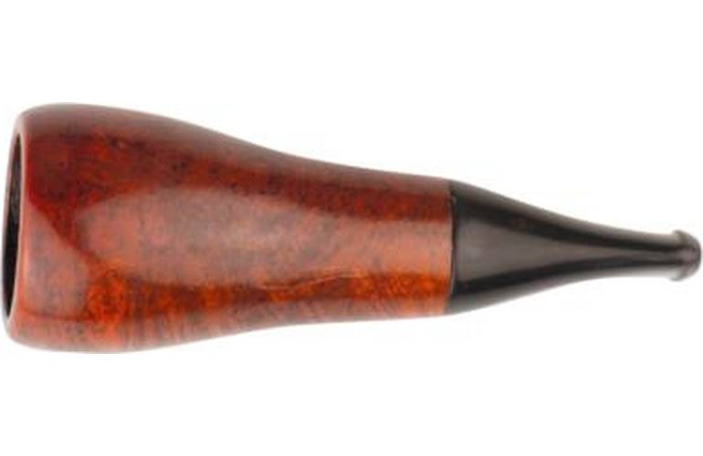 Zigarrenspitze Bruyere Orange / Black Mundstück Acryl Stoffbeutel 20 mm Ø