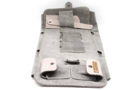 Smoky Shay Pfeifen-Rolltasche Leder light grey für 4 Pfeifen