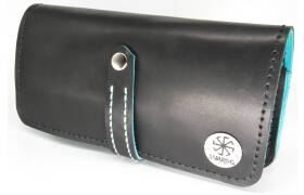 Smoky Ferghus Kombi Pfeifentasche Leder black-turquoise...