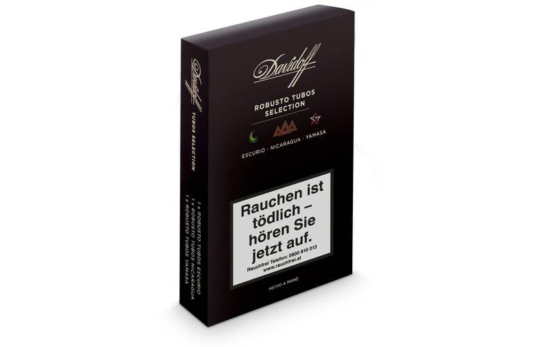 Davidoff Gift Selection Black Robusto Tubos Zigarren 3er Sampler