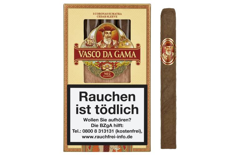 Vasco da Gama Corona Sumatra No. 2 Claro 5er Zigarren