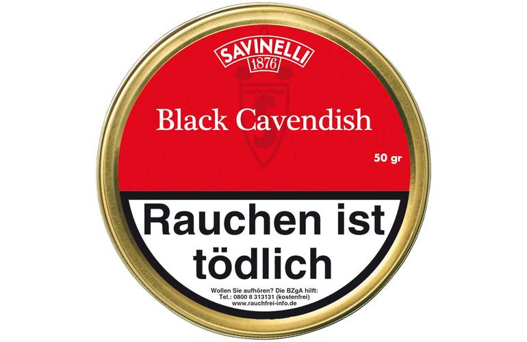 Savinelli - Black Cavendish - Pfeifentabak 50g - Vanille, Schokolade