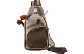 Passatore Body Bag Canvas braun/sand für 3 Pfeifen
