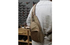 Passatore Body Bag Canvas braun/sand für 3 Pfeifen