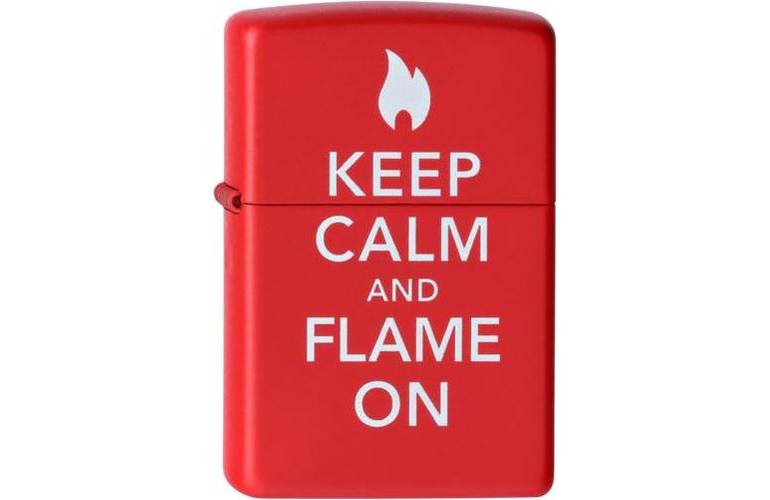 ZIPPO Feuerzeug Keep Calm & Flame On - 60001310