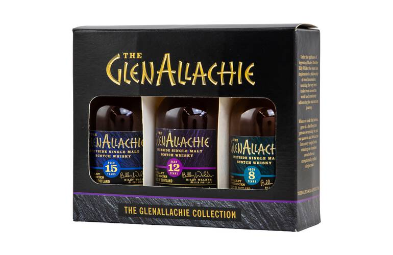 GlenAllachie Collection 8/12/18 Jahre Single Malt Scotch Whisky - (3x 50ml) 46%