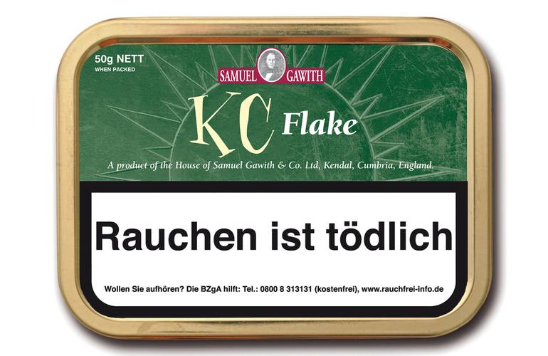 Samuel Gawith KC (ehemals Kendal Cream) Flake Pfeifentabak 50g - Schokolade, Sahne