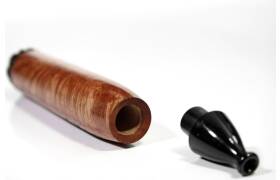 Chris Morgan Pfeife Briar Cigar Glatt Brauntöne - ohne Filter