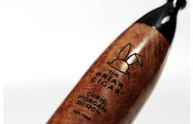 Chris Morgan Pfeife Briar Cigar Glatt Brauntöne - ohne Filter