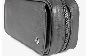 Rattrays Black Knight Pfeifentasche für 2 Pfeifen aus Rindleder