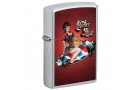 ZIPPO Feuerzeug satiniert Barber Shop Pin-up 60007026