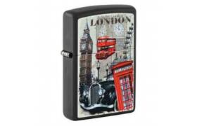 ZIPPO Feuerzeug schwarz matt London 60007031