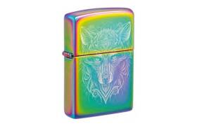 ZIPPO Feuerzeug rainbow Wolf Design 60007190