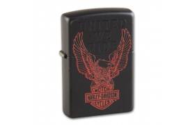 ZIPPO Feuerzeug schwarz matt Harley Davidson United We...