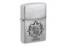 ZIPPO Feuerzeug chrom gebürstet Heraldic Crest 60007303