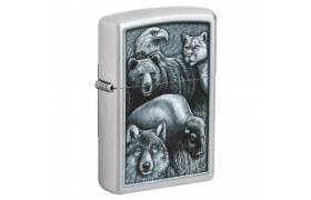 ZIPPO Feuerzeug satiniert Fierce Animals 60007213