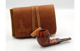 Big Ben Shepherd 457 tan polish - 6mm Pfeife mit Ledertasche