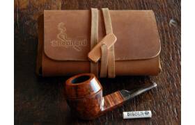 Big Ben Shepherd 457 tan polish - 6mm Pfeife mit Ledertasche