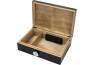Humidor Weltkarte schwarz glänzend - 50 Zigarren
