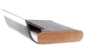 Guy Janot Zigarettenetui Holz / Leder schwarz 20er