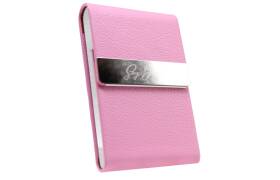 Guy Janot Zigarettenetui Metall / Leder pink 7er